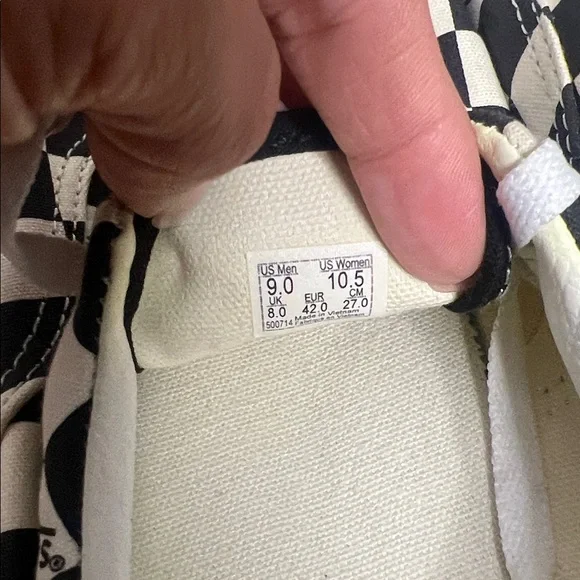 Vans Black and White Checkerboard Stacked Shoes M9.0/W10.5 - Picture 4 of 12